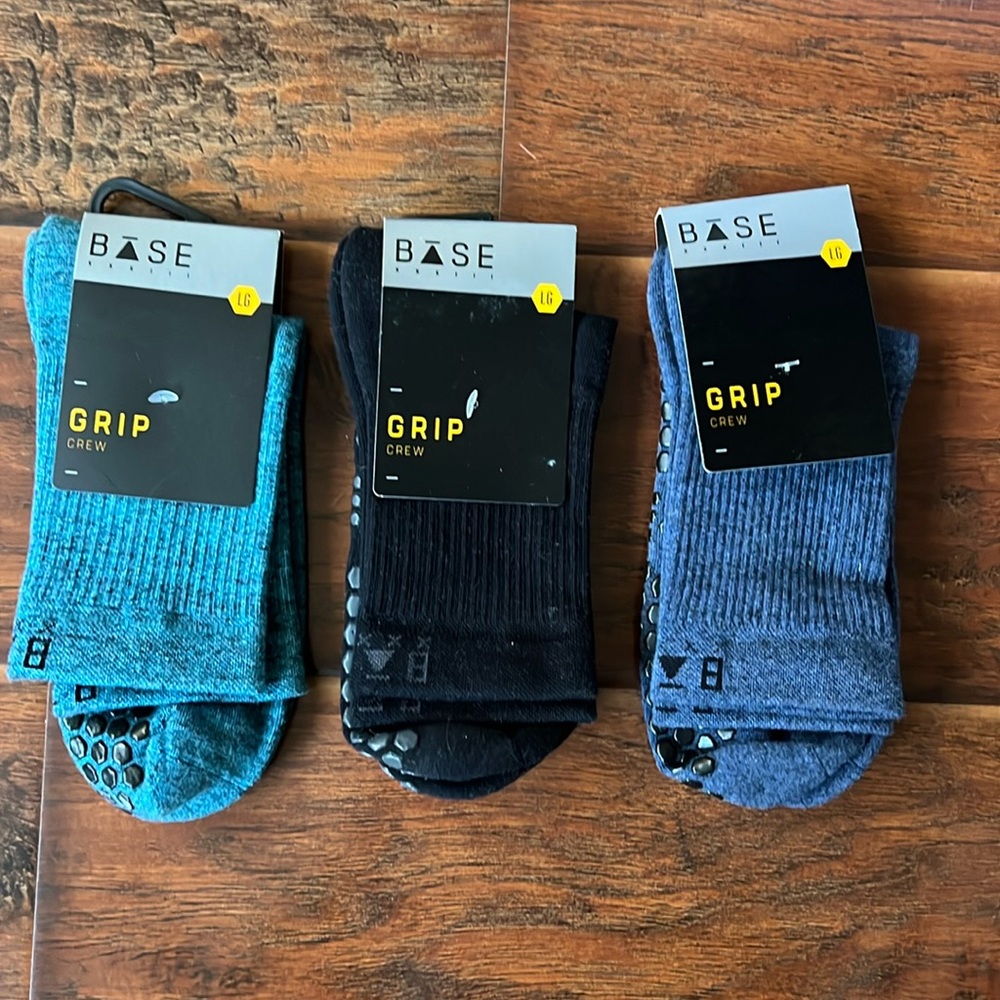 Large Grip Socks by Base - blue